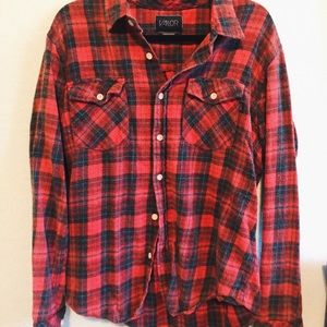 Red Checked Oversized Flannel